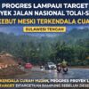 Progres Lampaui Target, Proyek Jalan Nasional Tolai–Sausu Dikebut Meski Terkendala Cuaca